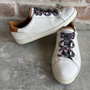 Magnanni Costa Lo White Brown Leather Perforated Sneakers Men’s Size 11